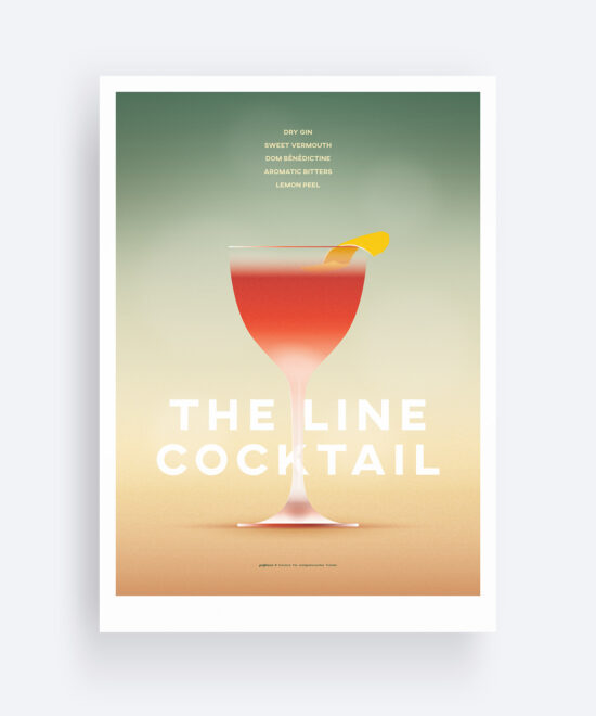The Line Cocktail – Giclée Druck
